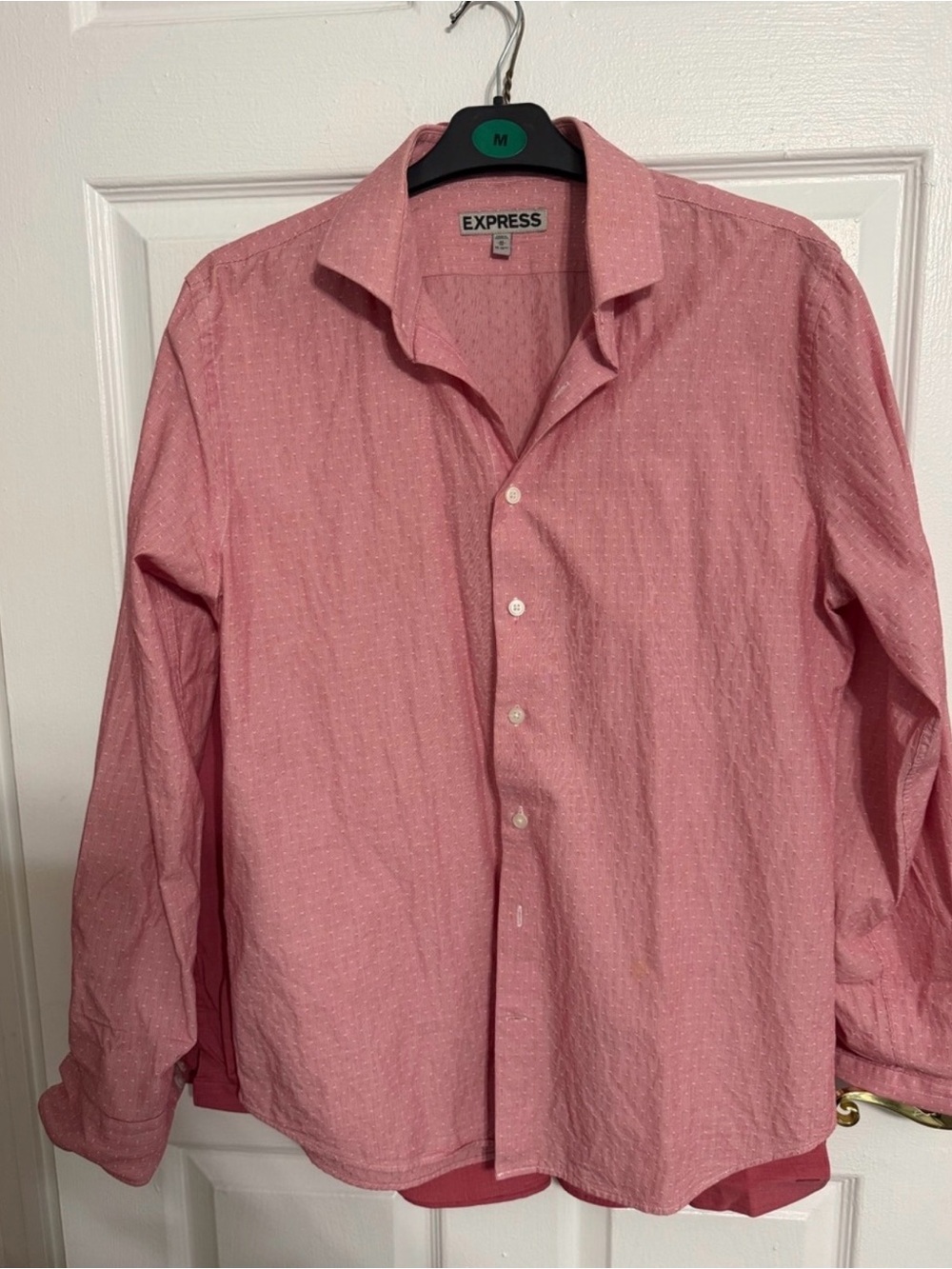 Express Men’s Light Salmon Button-Down Dress Shirt Neck 15-15 1/2